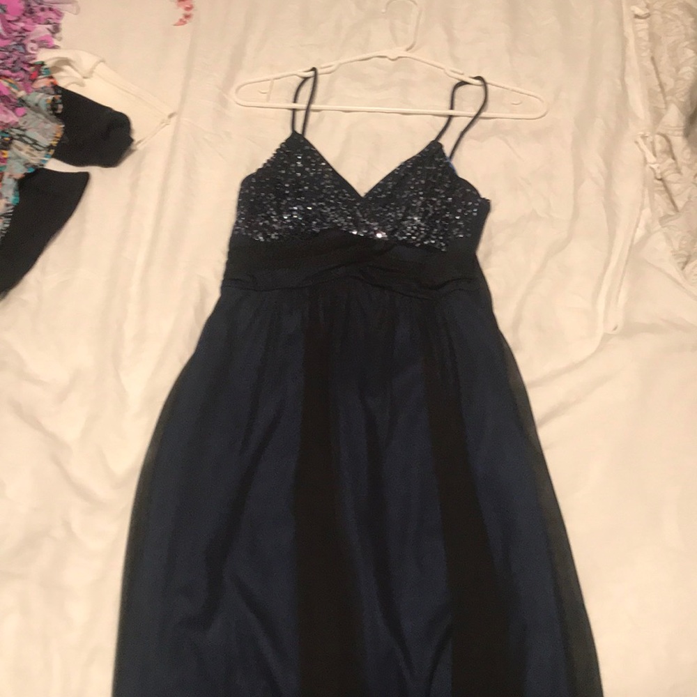 dark blue dress